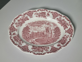 Engels rood Enoch Wedgwood Royal Homes Of Britain ovale schaal 35 cm