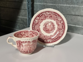 Engels Mason's Vista rood Koffie Kop en schotel