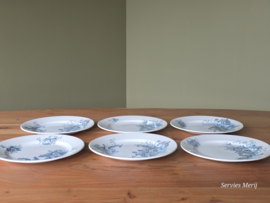 Nimy Belgium Art Nouveau set 6x plat dinerbord 22,5 cm