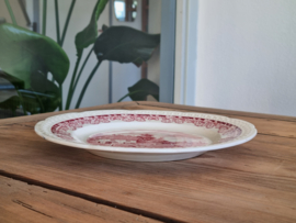 Boerenhoeve Rood Societe Ceramique Plat Dinerbord 24 cm (wit)