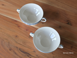 Engels petrol Enoch Wedgwood Asiatic Pheasants set 2x soepkom