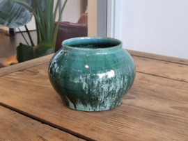 Vintage groen Vaas Bloemenvaas Ellen B.