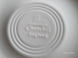 Engels blauw Churchill Zwiebelmuster ronde schaal 20 cm