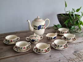 Boerenbont 418 Societe Ceramique Koffieservies 6 pers. (creme)