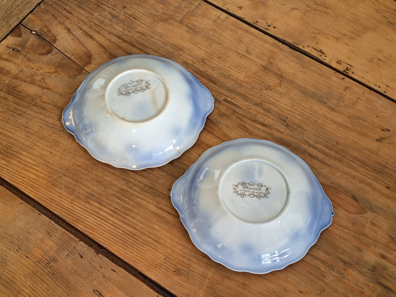 Petrus Regout Wellington decor Persian set 2x Serveerschaaltje 15 cm