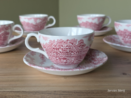 Engels rood Meakin Coaching Days set 5x kop en schotel