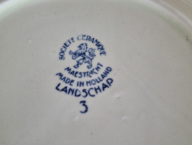 Landschap Blauw Societe Ceramique Ontbijtbordje 21,5 cm (nr. 3)