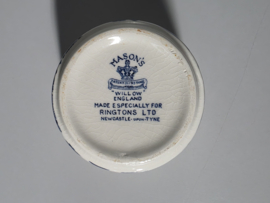 Engels blauw Mason's Willow Bloempotje 10,5 cm