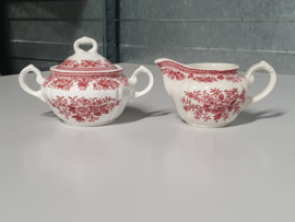 Villeroy en Boch Fasan rood Roomstel (kleinste model) op plateau