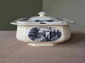 Landschap Zwart Societe Ceramique Soepterrine (hoekig model)