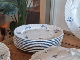Petrus Regout Riva donker blauw compleet servies 8-personen