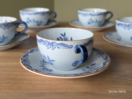 Rorstrand Ostindia East Indies set 5x Thee Kop en schotel 8 cm (Aardewerk)