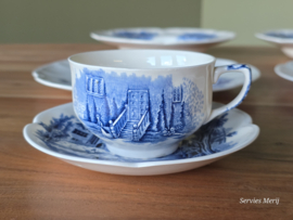 Engels blauw Johnson Bros Haddon Hall serviesset 2 personen