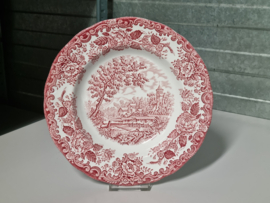 Engels rood English Style diep pasta curry bord 24 cm