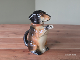 Aardewerk Duitse Theepot Hond bruin