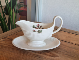 Wedgwood Moss Rose Sauskom op vaste onderschotel (gewone model)