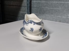 Villeroy en Boch Valeria blauw Sauskom op vaste onderschotel