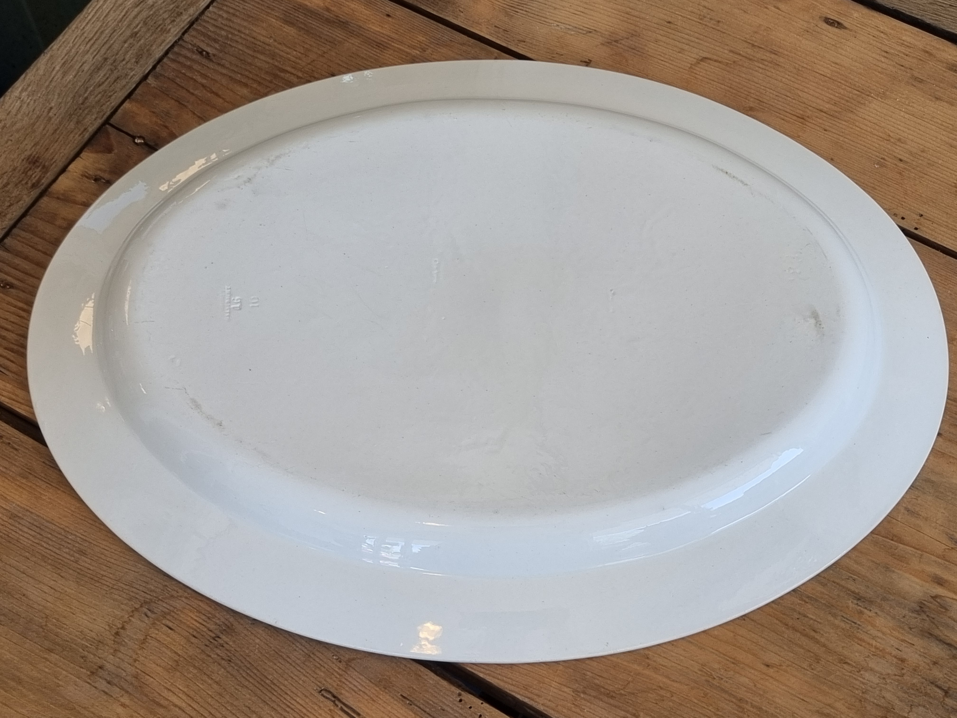 Petrus Regout robuuste ovale schaal 46 cm (wit)