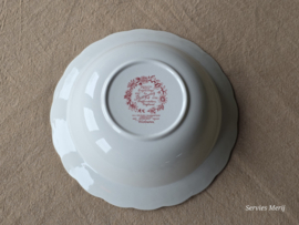 Engels rood Ridgway Woburn hoge ronde schaal 22,5 cm