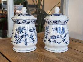 Blue Danube set 2x hoge voorraadpot 17 cm
