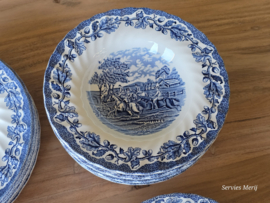 Engels blauw Jachtservies Myott's Country Life Eetservies 8 personen