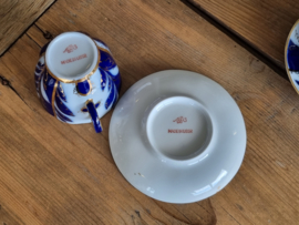 Lomonosov blauw Winternight Koffieservies 6-persoons