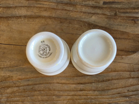 Societe Ceramique set 2x eierdopje laag model wit
