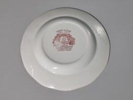 Engels rood Royal Warwick River Scene Ontbijtbord  19,5 cm