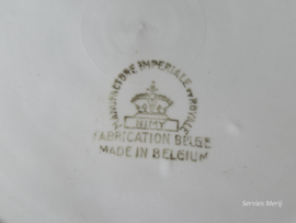 Nimy Belgium Art Nouveau set 6x plat dinerbord 22,5 cm