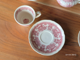 Villeroy en Boch Burgenland rood koffieservies 8 personen