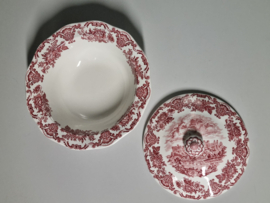 Engels rood Enoch Wedgwood Royal Homes of Britain compleet servies 6 personen