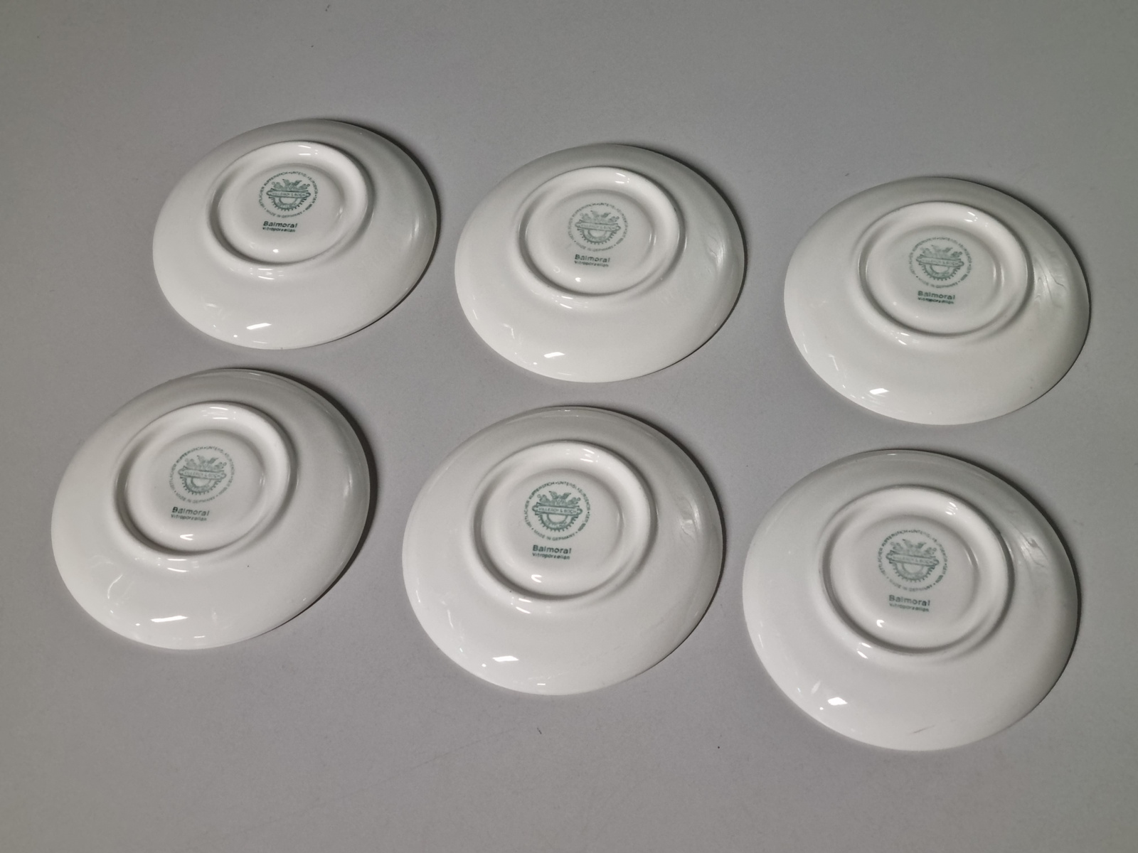 Villeroy en Boch Balmoral blauw set 6x espresso kop en schotel