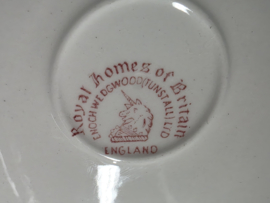 Engels rood Enoch Wedgwood Royal Homes Of Britain kop en schotel