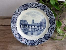 Wandbord Societe Ceramique Mooi Nederland Rotterdam KOLK blauw 23 cm