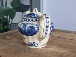 Peacock blauw Societe Ceramique Theepot (creme)