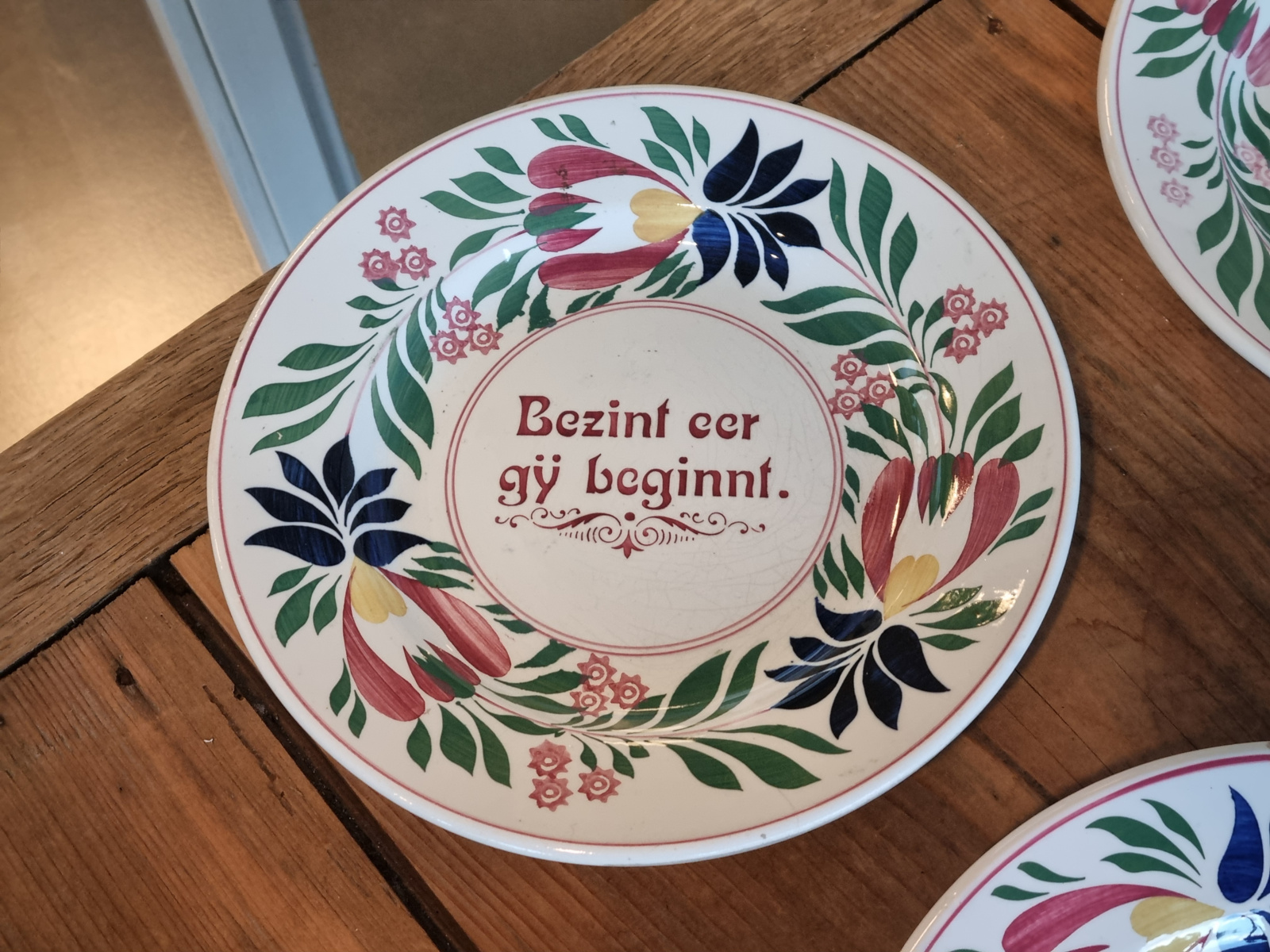 Set 6x wandbord Boerenbont Handelsmerk Nederland