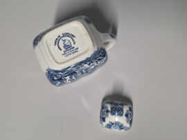 Engels blauw Enoch Wedgwood Lochs of Scotland koffiepot 13 cm