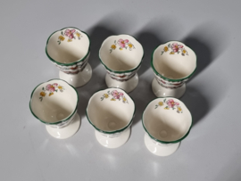 Engels Spode Copeland Chinese Rose set 6x Eierdopje