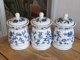 Blue Danube set 3x hoge voorraadpot 17 cm