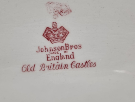 Engels rood  Johnson Bros Old Britain Castles rechthoekige schaal 26 x 17 cm