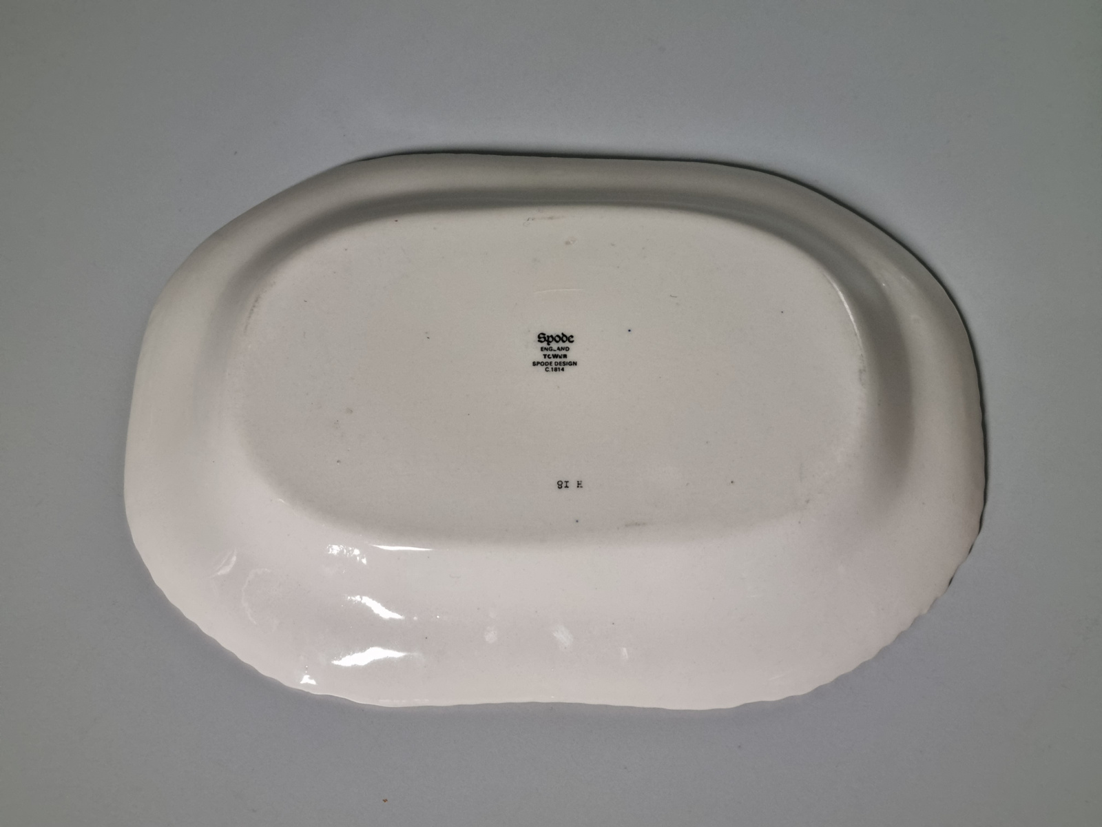 Engels Copeland Spode's Tower blauw rechthoekige schaal 27 cm