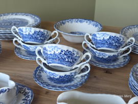 Engels blauw Jachtservies Myott's Country Life Eetservies 6 personen
