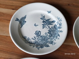 Nimy Belgium Vogels set 6x plat dinerbord 22,5 cm