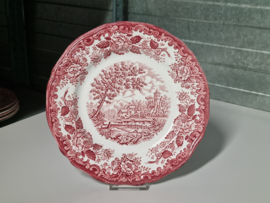 Engels rood English Style plat dinerbord 26 cm