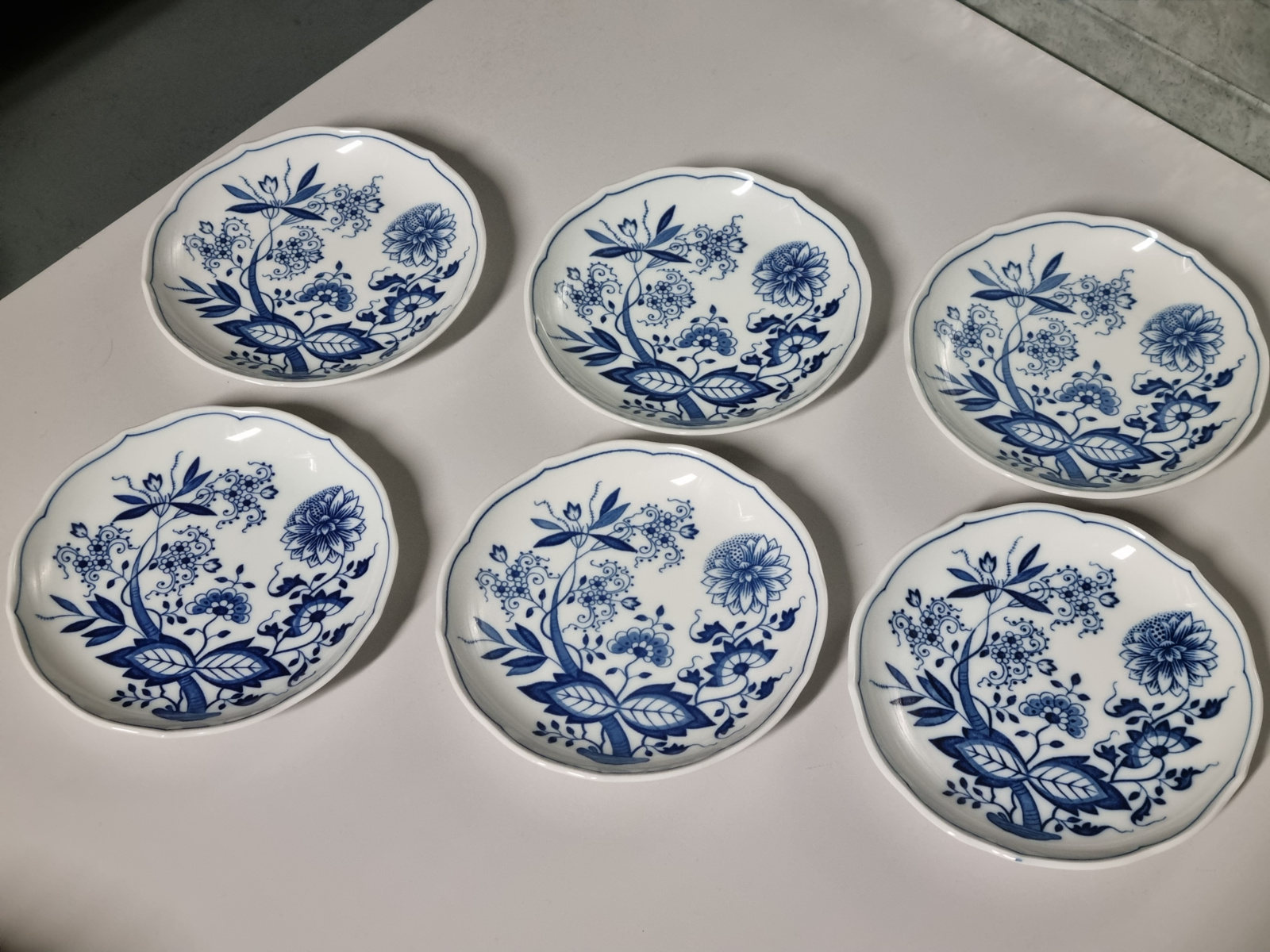 Zwiebelmuster Hutschenreuther set 6x Soepkom met schotel