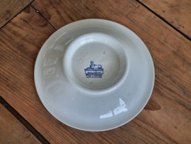 Potiche blauw Petrus Regout Tazza op lage voet 22 cm