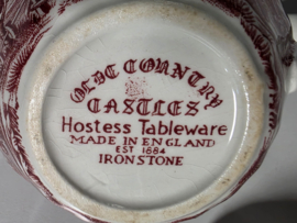 Engels rood Hostess Tableware Olde Country Castles suikerpot