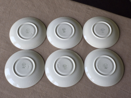 Wedgwood Edme set 6x soepkom met schotel (groen stempel)
