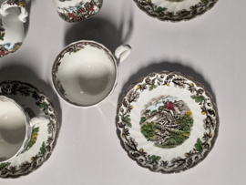 Engels bruin Jachtservies Myott's Country Life Koffieservies theeservies 8 personen