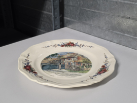 Frans Sarreguemines Obernai plat dinerbord 25 cm (poort)